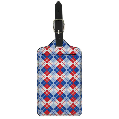 American Argyle Pattern Print Luggage Tag