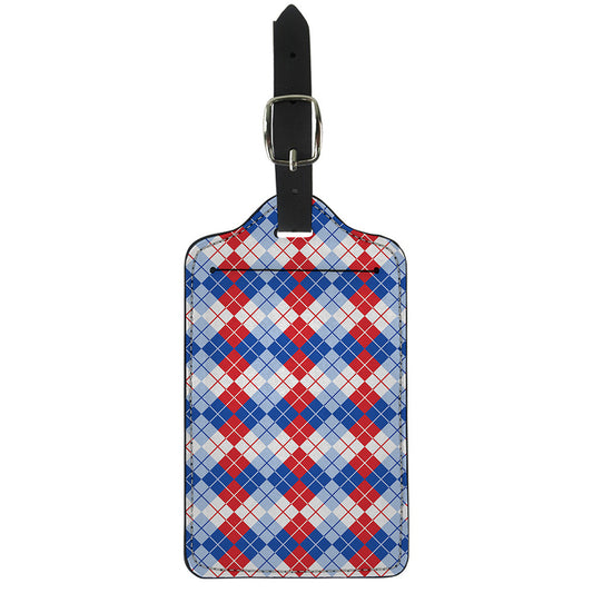 American Argyle Pattern Print Luggage Tag