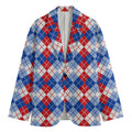 American Argyle Pattern Print Men's Blazer