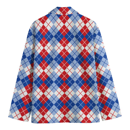 American Argyle Pattern Print Men's Blazer