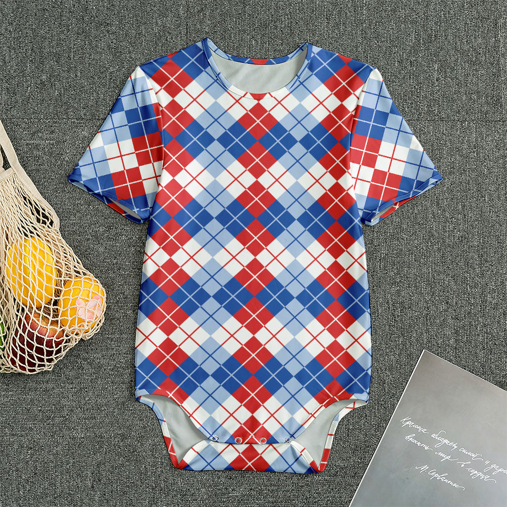 American Argyle Pattern Print Men's Bodysuit