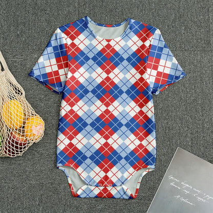 American Argyle Pattern Print Men's Bodysuit