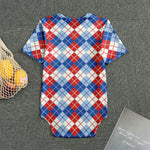 American Argyle Pattern Print Men's Bodysuit