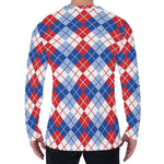 American Argyle Pattern Print Men's Long Sleeve T-Shirt