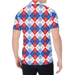 American Argyle Pattern Print Men's Shirt