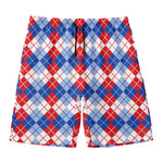 American Argyle Pattern Print Men's Swim Trunks