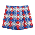 American Argyle Pattern Print Mesh Shorts