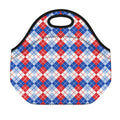 American Argyle Pattern Print Neoprene Lunch Bag