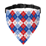 American Argyle Pattern Print Over The Collar Dog Bandana