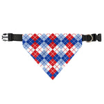American Argyle Pattern Print Over The Collar Dog Bandana