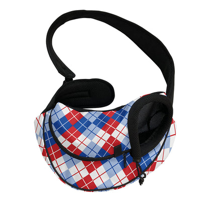 American Argyle Pattern Print Pet Sling Carrier