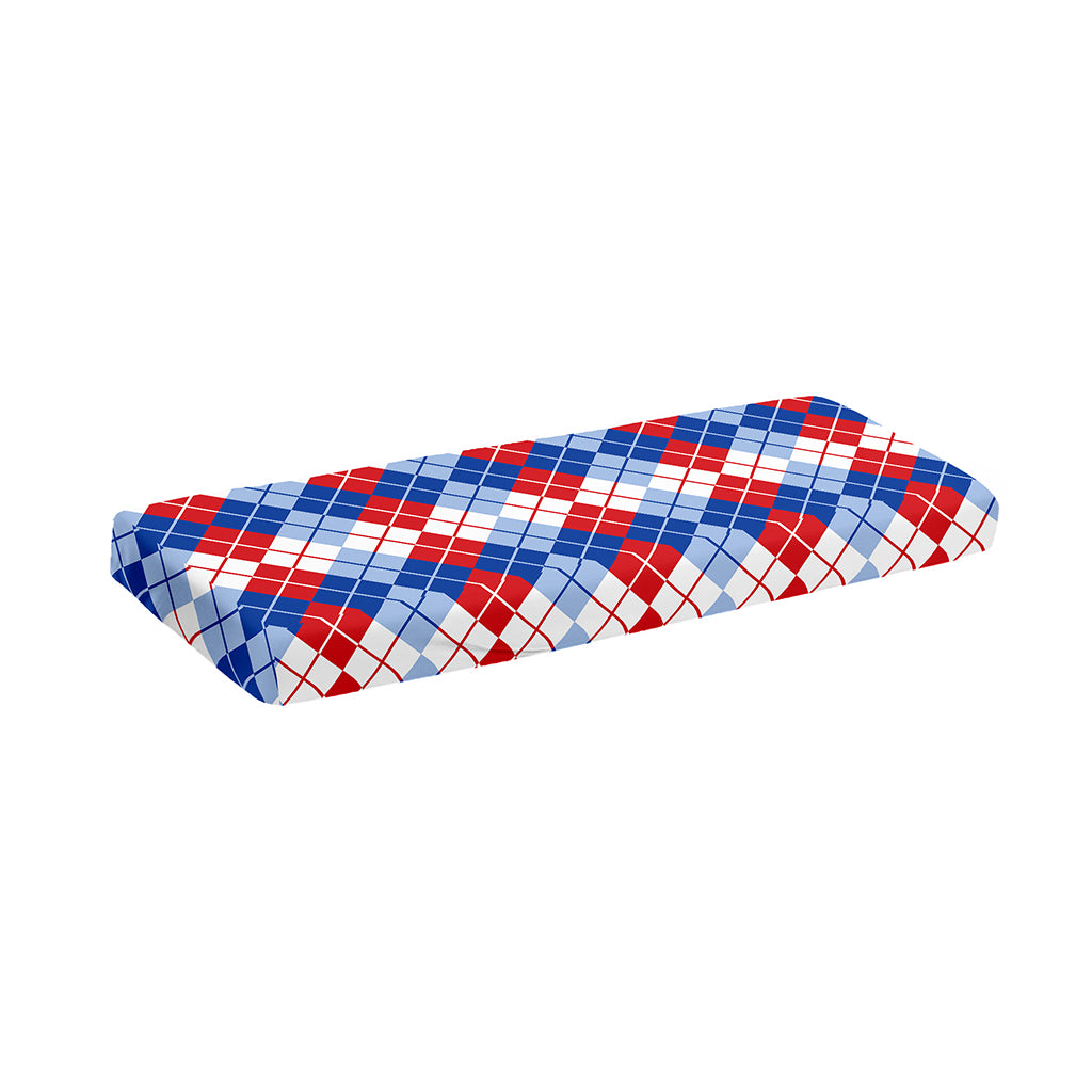 American Argyle Pattern Print Piano Keyboard Cover