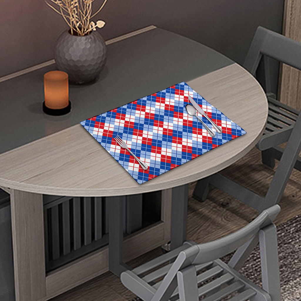 American Argyle Pattern Print Placemat