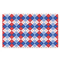 American Argyle Pattern Print Polyester Doormat