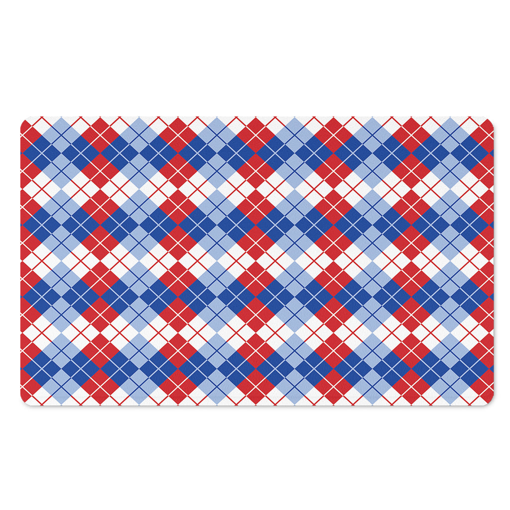American Argyle Pattern Print Polyester Doormat