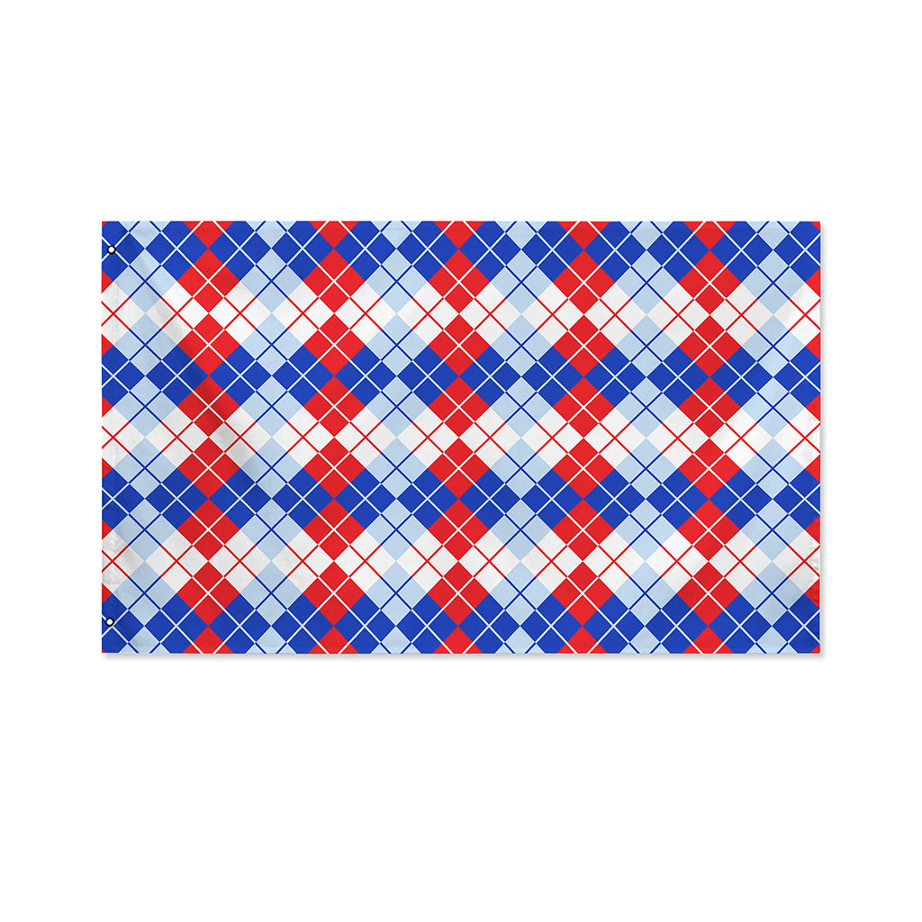 American Argyle Pattern Print Polyester Flag
