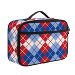 American Argyle Pattern Print Portable Lunch Bag