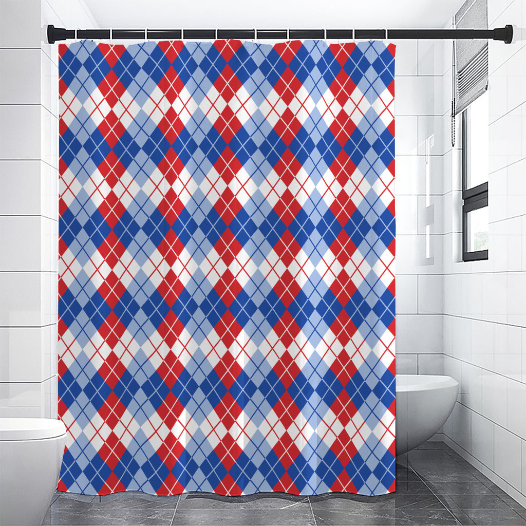 American Argyle Pattern Print Premium Shower Curtain