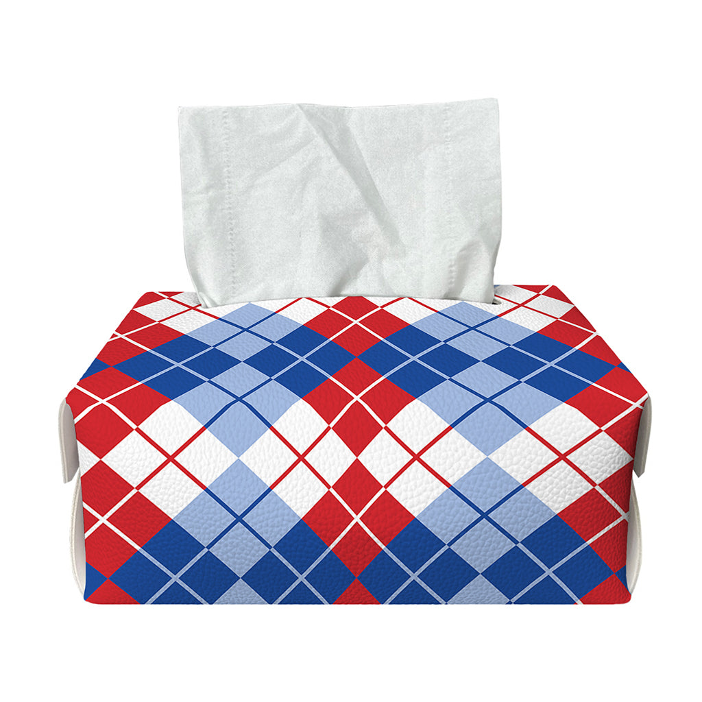American Argyle Pattern Print Rectangle Tissue Box Cover