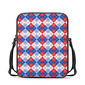 American Argyle Pattern Print Rectangular Crossbody Bag