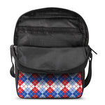 American Argyle Pattern Print Rectangular Crossbody Bag