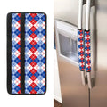 American Argyle Pattern Print Refrigerator Handle Covers