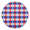 American Argyle Pattern Print Round Blanket