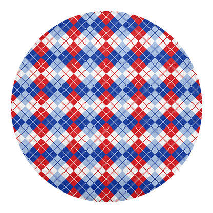 American Argyle Pattern Print Round Blanket