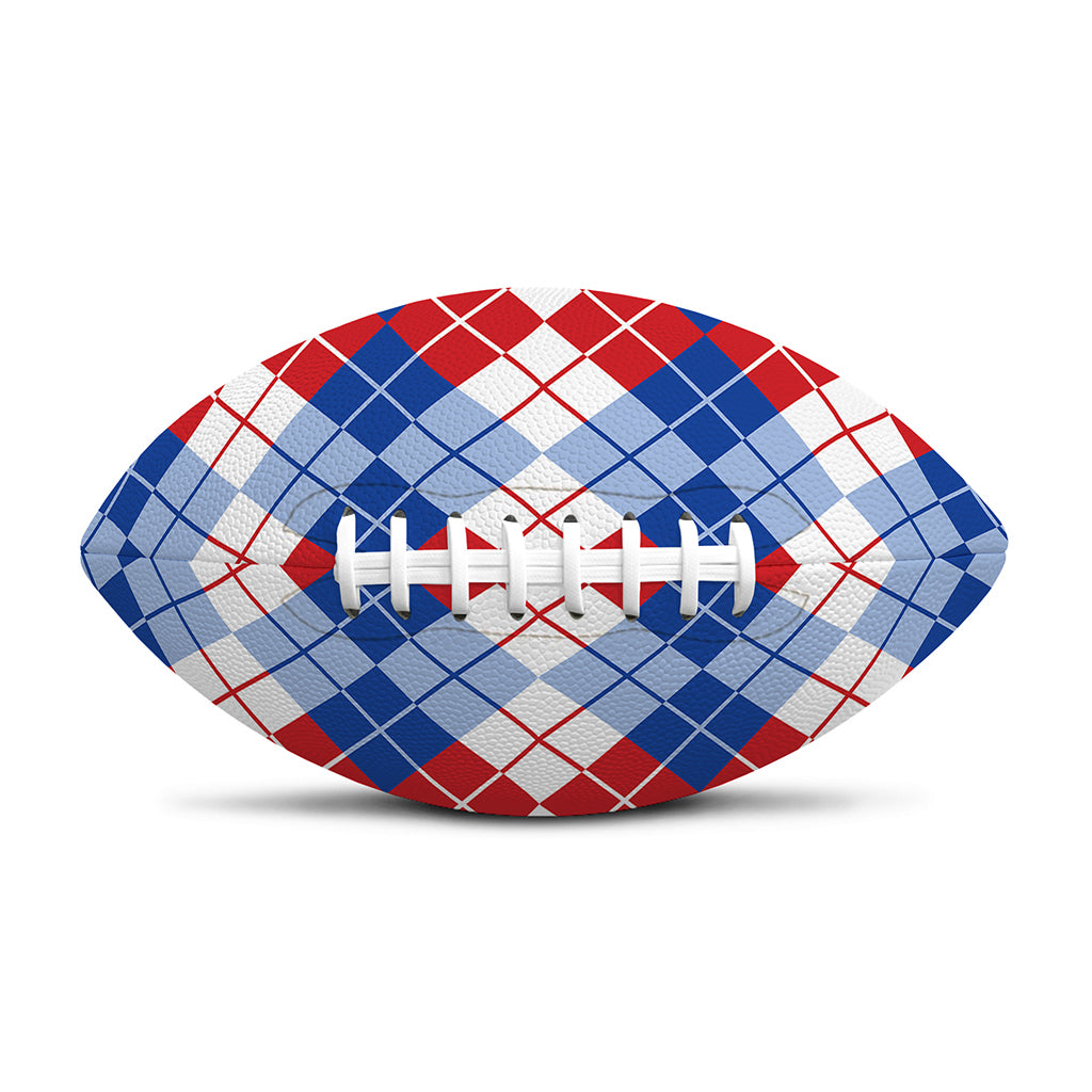 American Argyle Pattern Print Rugby Ball
