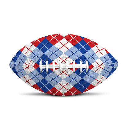 American Argyle Pattern Print Rugby Ball