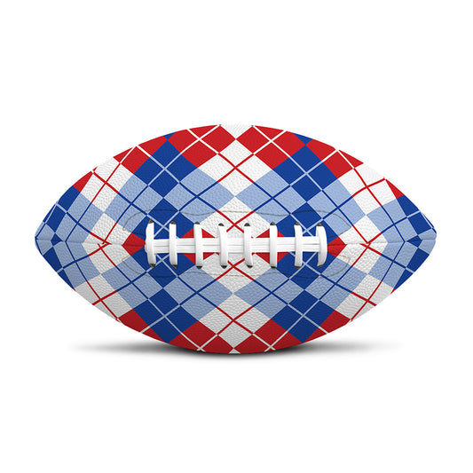 American Argyle Pattern Print Rugby Ball