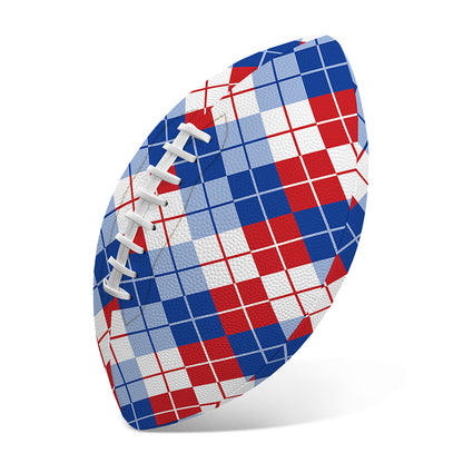 American Argyle Pattern Print Rugby Ball
