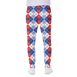 American Argyle Pattern Print Scuba Joggers