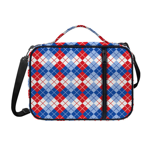 American Argyle Pattern Print Shoulder Strap Bible Bag