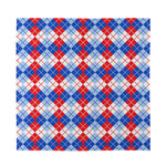American Argyle Pattern Print Silk Bandana