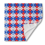 American Argyle Pattern Print Silk Bandana