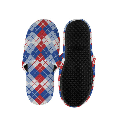 American Argyle Pattern Print Slippers