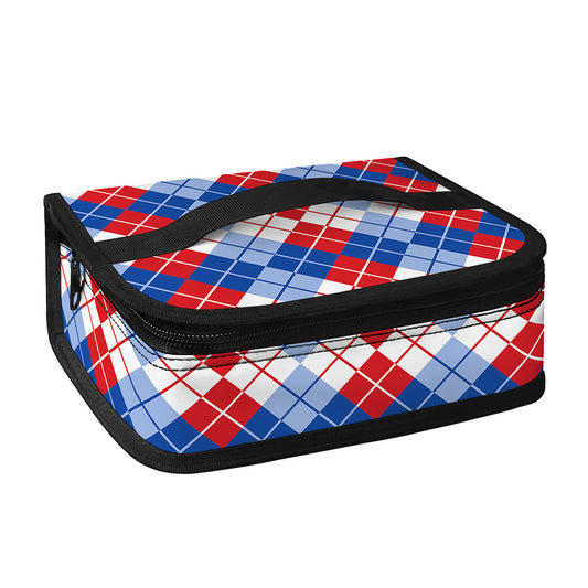 American Argyle Pattern Print Small Lunch Bag