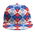 American Argyle Pattern Print Snapback Cap