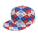 American Argyle Pattern Print Snapback Cap