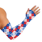 American Argyle Pattern Print Sun Protection Arm Sleeves