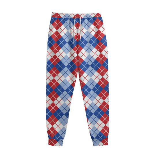 American Argyle Pattern Print Sweatpants