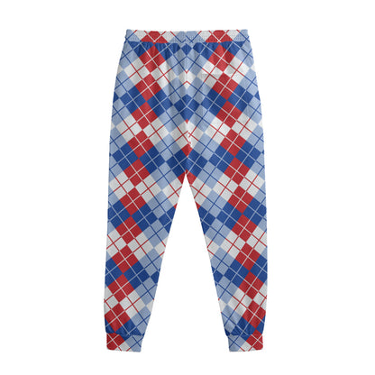 American Argyle Pattern Print Sweatpants