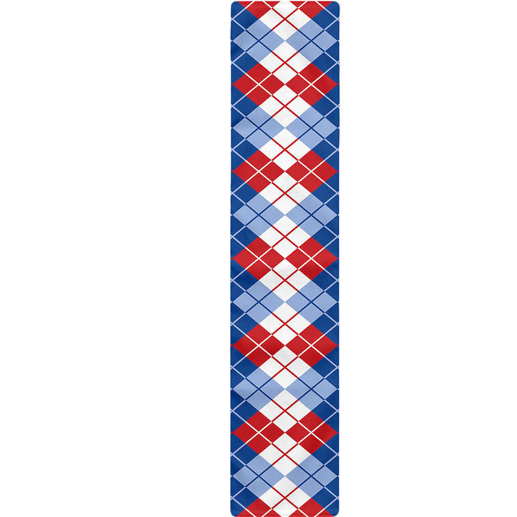 American Argyle Pattern Print Table Runner