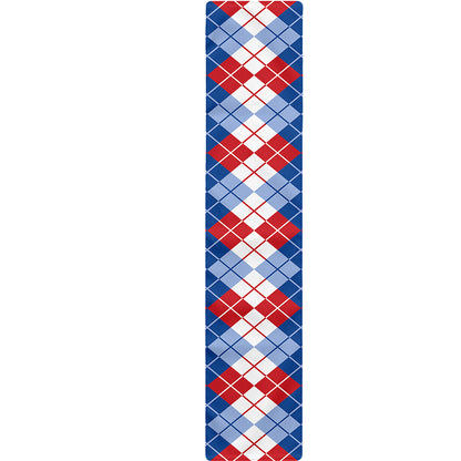 American Argyle Pattern Print Table Runner