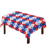 American Argyle Pattern Print Tablecloth