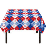 American Argyle Pattern Print Tablecloth