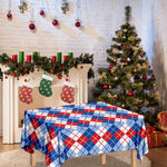 American Argyle Pattern Print Tablecloth