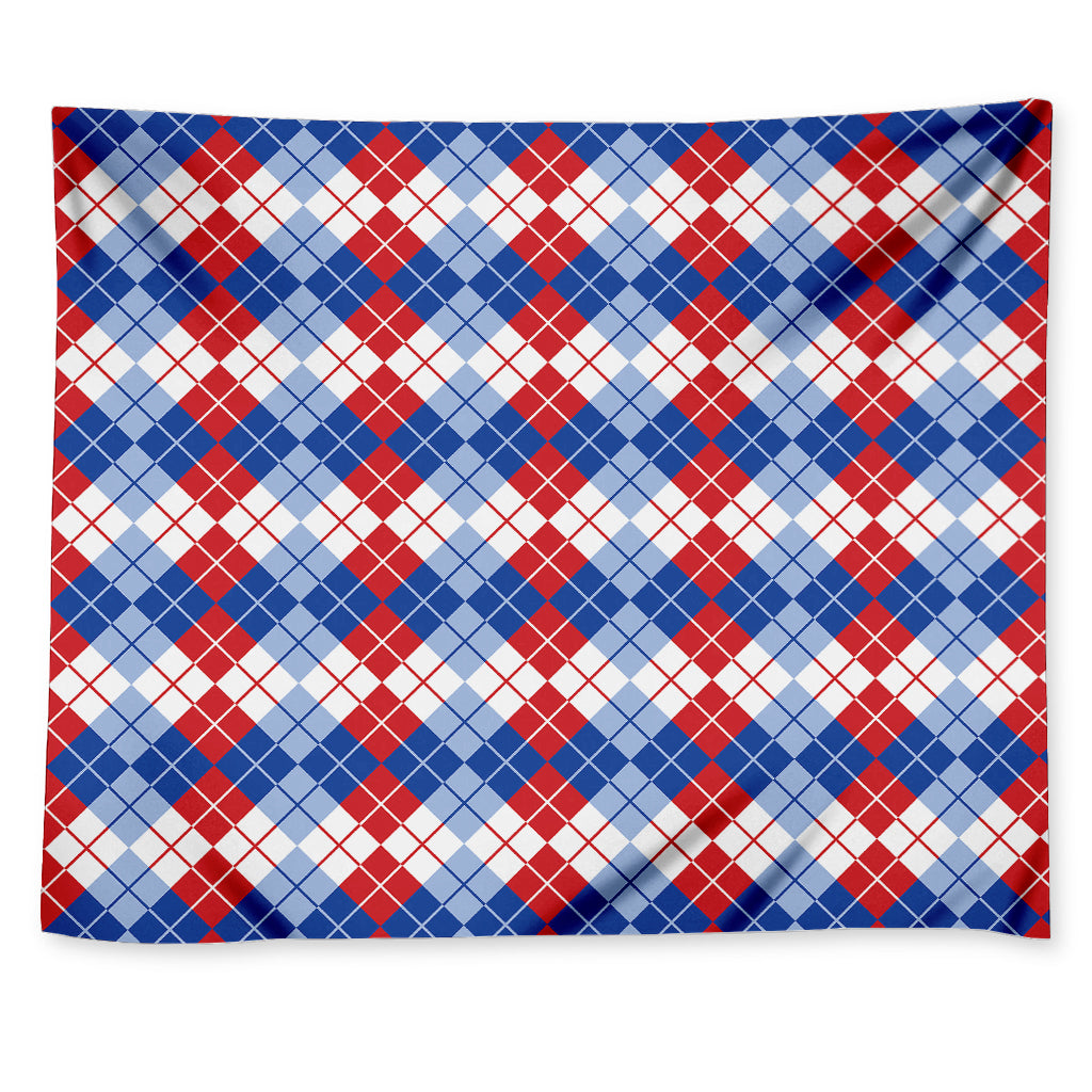 American Argyle Pattern Print Tapestry