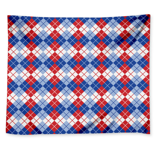 American Argyle Pattern Print Tapestry